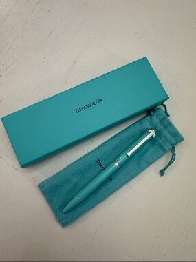 Tiffany & Co. Tiffany Blue Ballpoint Pen with Matching Pouch and Box
